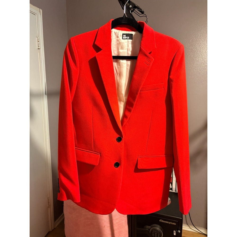 The Kooples Red Single Breast Blazer Sz 7-8 (EU Size 38) Retail $395